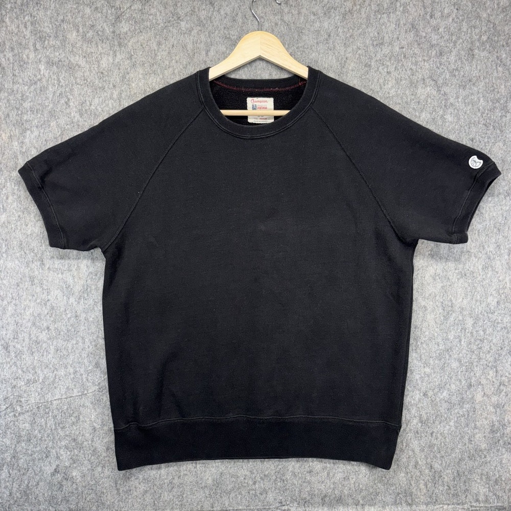 Todd Snyder Champion Short Sleeve Sweatshirt Men's Medium Black Canada Crewneck
